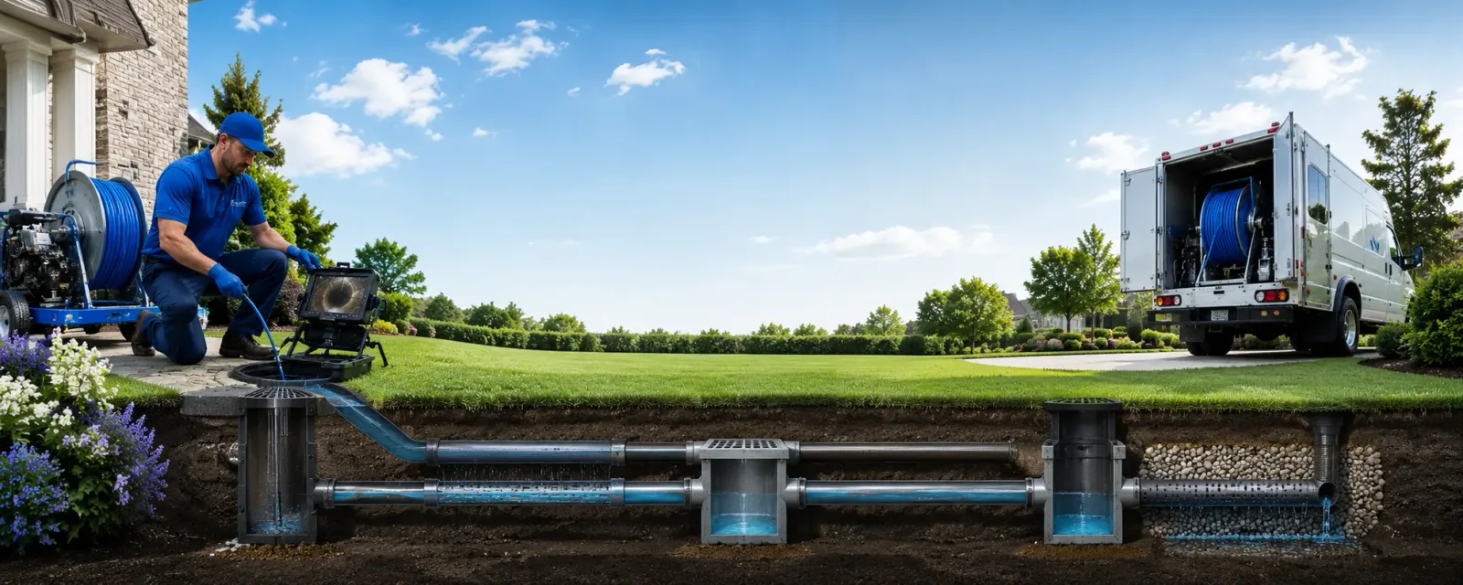 Outdoor drain cleaning information for Brooklyn, WI